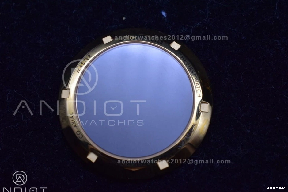 HighQuality RMF Edition in Moonshine Best Strap YG Dial Gold Black Rubber Moonwatch Speedmaster 456 on YG Manual Chrono 0216